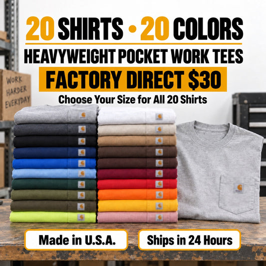 🔥Classic Heavyweight Pocket Work Tee – Relaxed Fit,Built for Everyday Work
